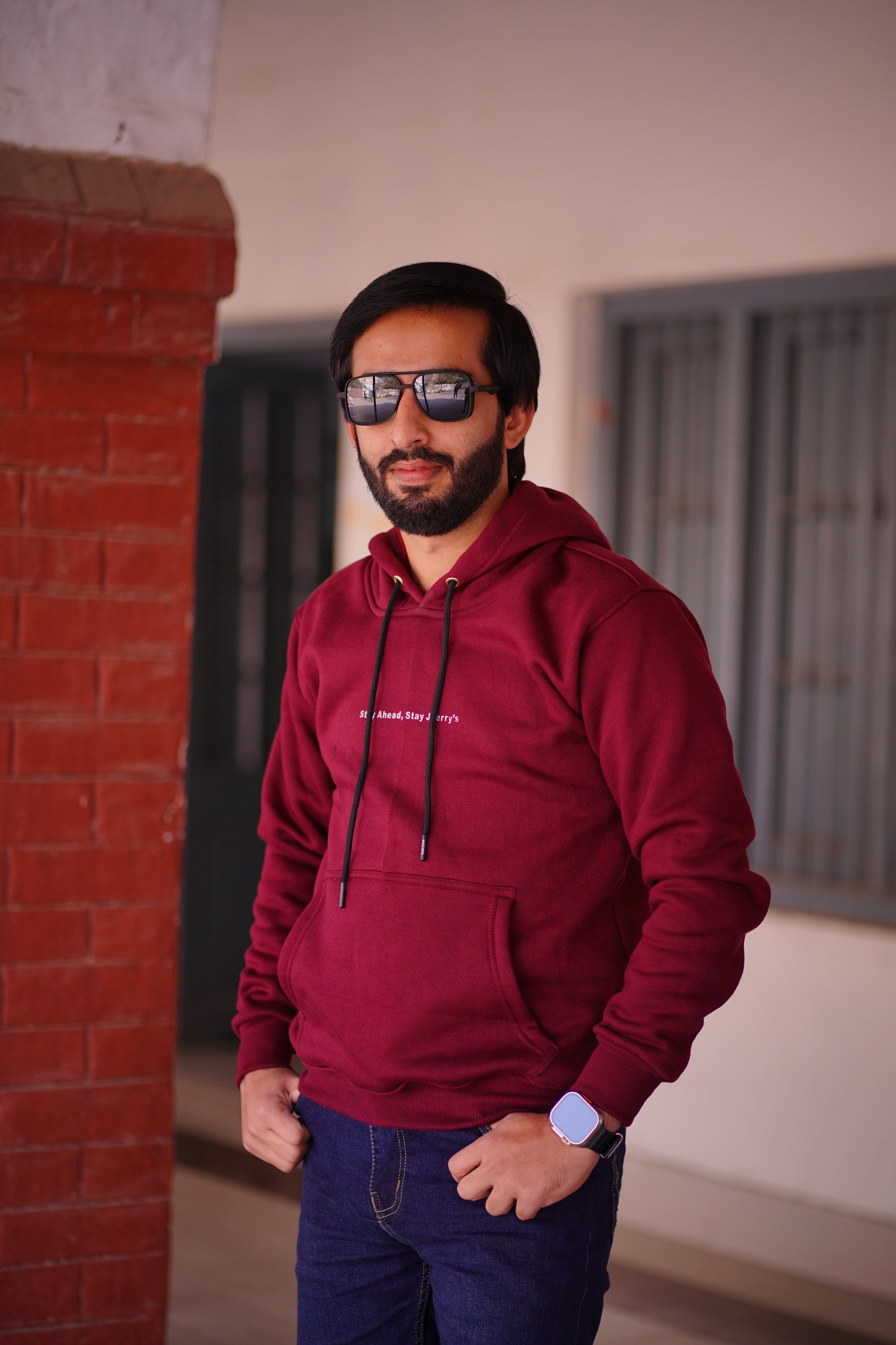 Stay Ahead, Stay Jaerry's - Maroon Hoodie