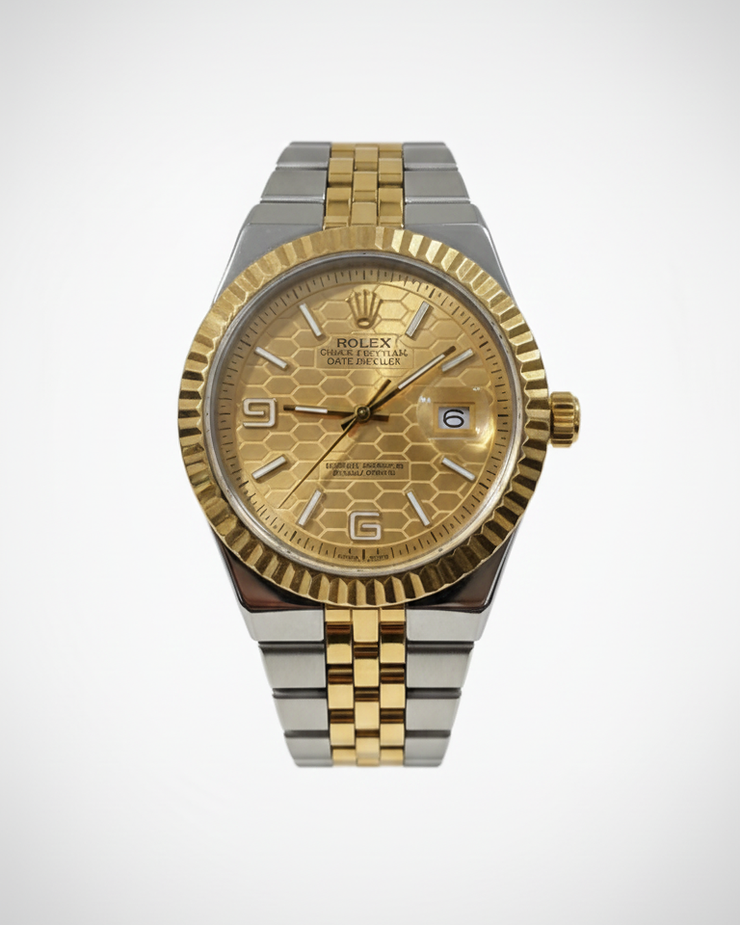 Two-Tone Gold and Silver Luxury Watch – Rolex Inspired Design