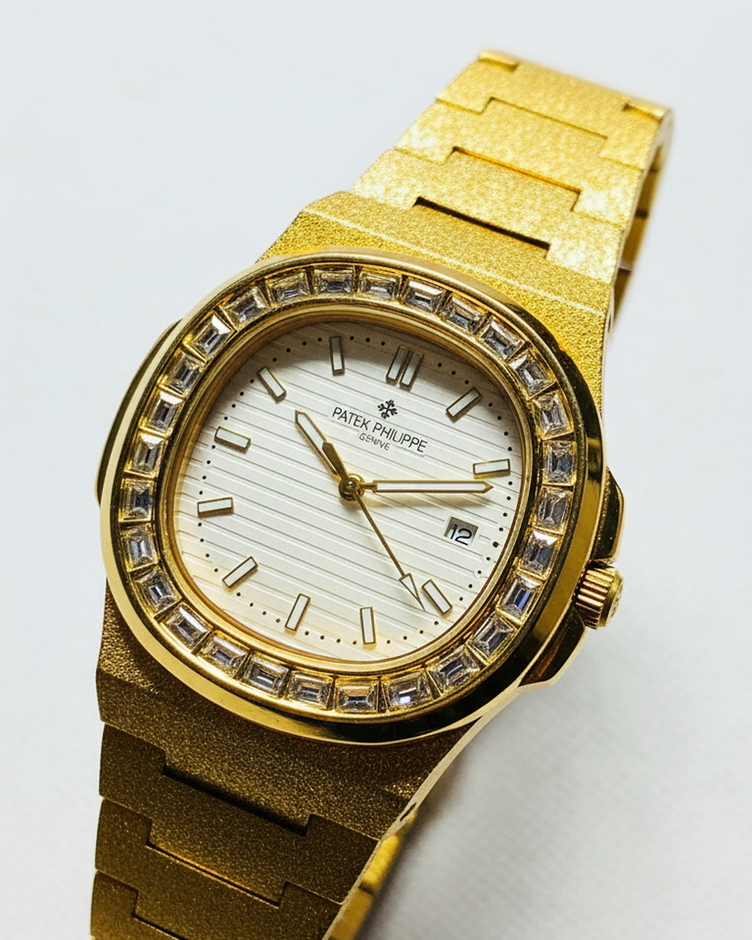 Patek Philippe Nautilus – Full Gold with Diamond Bezel
