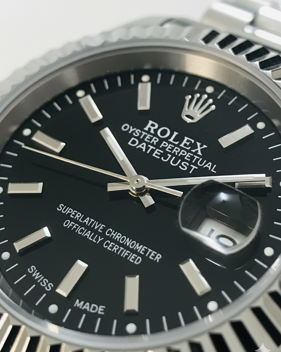 Rolex Oyster Perpetual Date just – Stainless Steel Black Dial (Quartz Movement)