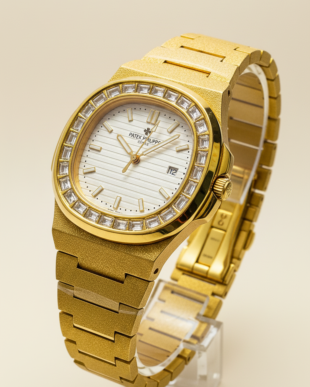 Patek Philippe Nautilus – Full Gold with Diamond Bezel