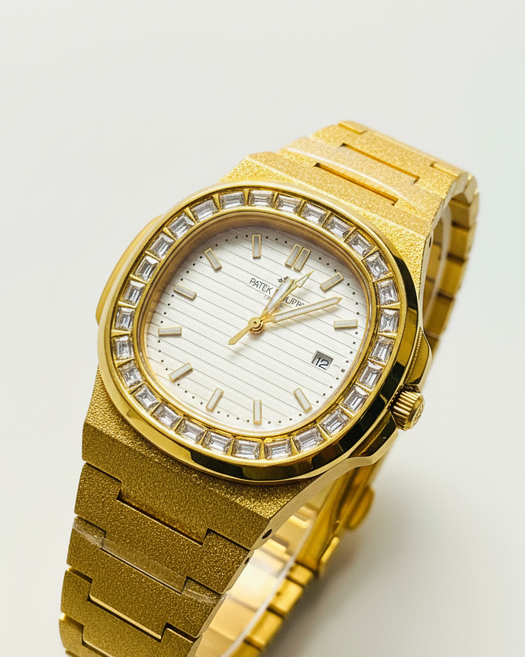 Patek Philippe Nautilus – Full Gold with Diamond Bezel