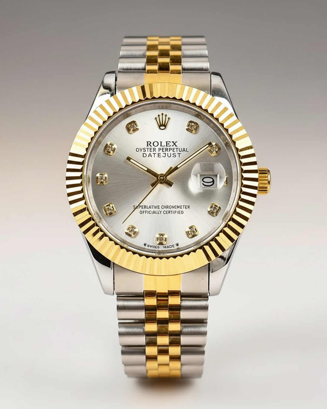 Rolex Oyster Perpetual Date just – Two-Tone Gold & Stainless Steel with Diamond Markers