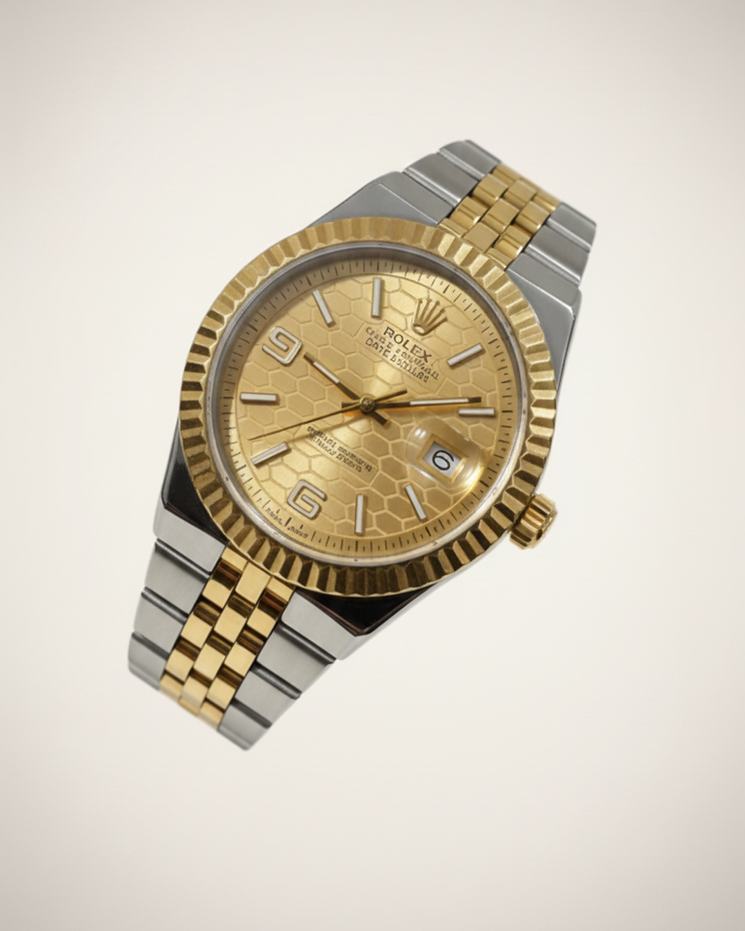 Two-Tone Gold and Silver Luxury Watch – Rolex Inspired Design