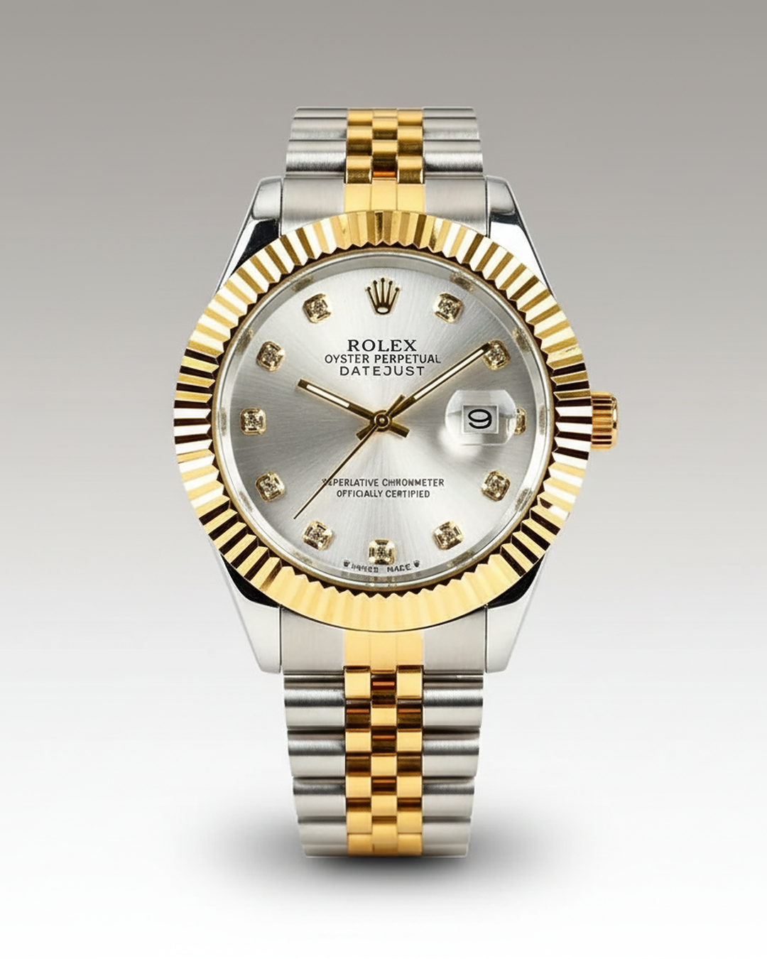 Rolex Oyster Perpetual Date just – Two-Tone Gold & Stainless Steel with Diamond Markers