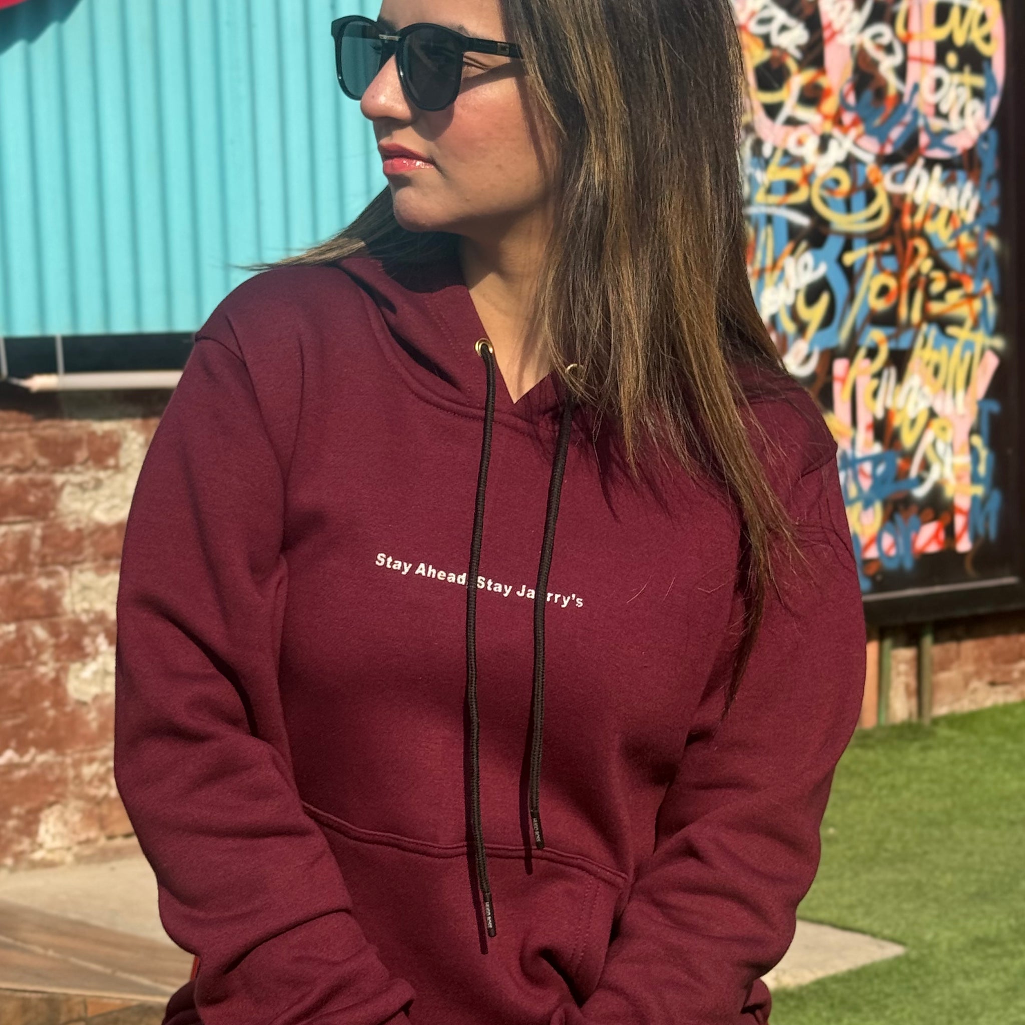 Stay Ahead, Stay Jaerry's - Maroon Hoodie