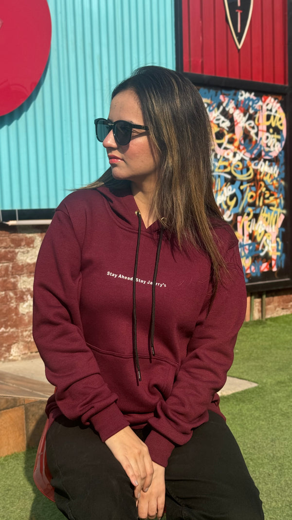 Stay Ahead, Stay Jaerry's - Maroon Hoodie