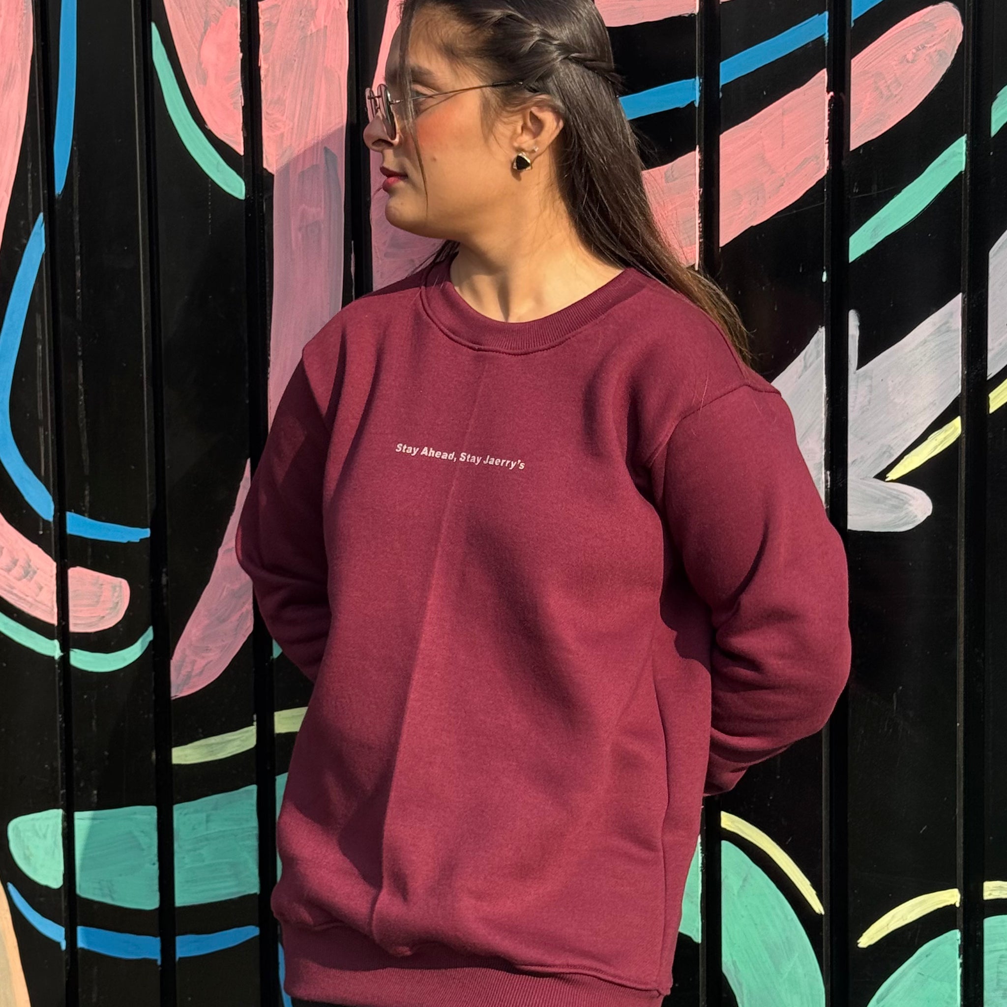 Stay Ahead, Stay Jaerry's - Maroon Sweatshirt